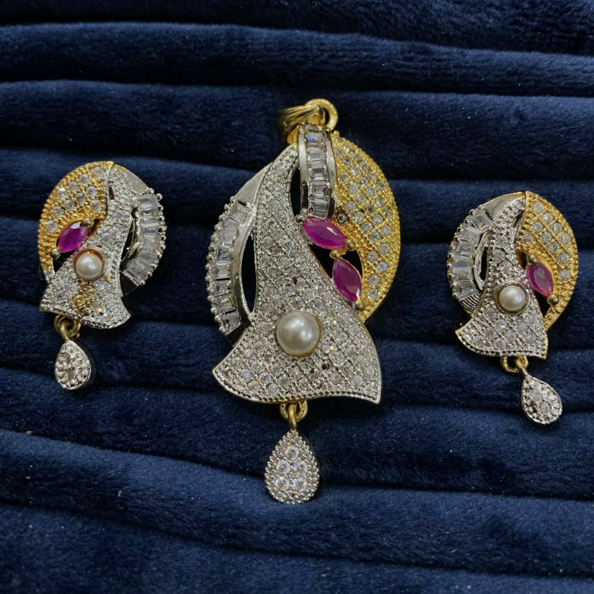 American Diamond Gold Plated